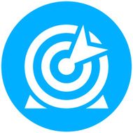 Target icon on a round button - Round Series N5
