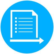 Document icon on a round button - Round Series N5