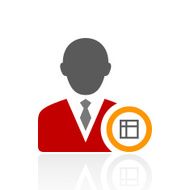 Businessman icon on a white background - Pro Series N9