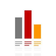 Bar Graph icon on a white background - Pro Series N14