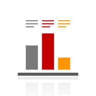 Bar Graph icon on a white background - Pro Series N15