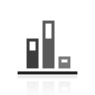 Bar Graph icon on a white background - Prime Series N12