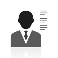 Businessman icon on a white background - Prime Series N10