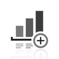 Bar Graph icon on a white background - Prime Series N13