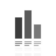 Bar Graph icon on a white background - Prime Series N14