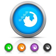 Coxcomb Chart icon on round buttons - Gloss Series N3