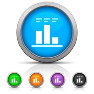 Bar Graph icon on round buttons - Gloss Series N15