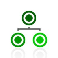 Organization Chart icon on a white background - Fresh Series N3