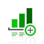 Bar Graph icon on a white background - Fresh Series N12