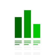 Bar Graph icon on a white background - Fresh Series N13