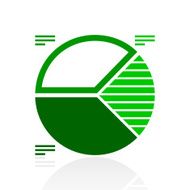 Pie Chart icon on a white background - Fresh Series N5