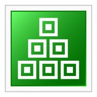 Logistics icon on a square button - Flat Series N6