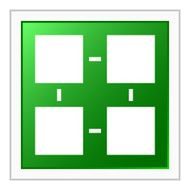 Flowchart icon on a square button - Flat Series N8