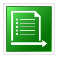 Document icon on a square button - Flat Series N5