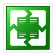 Chevron Chart icon on a square button - Flat Series N8