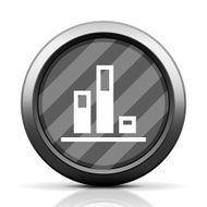 Bar Graph icon on a round button - Elite Series N12