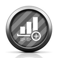 Bar Graph icon on a round button - Elite Series N13