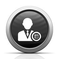 Businessman icon on a round button - Elect Series N9
