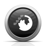 Coxcomb Chart icon on a round button - Elect Series N3