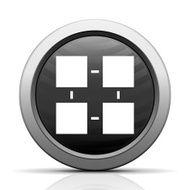 Flowchart icon on a round button - Elect Series N8