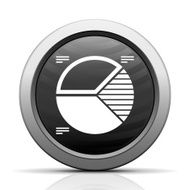 Pie Chart icon on a round button - Elect Series N5
