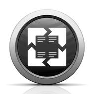 Chevron Chart icon on a round button - Elect Series N8