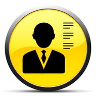 Businessman icon on a round button - Curve Series N10
