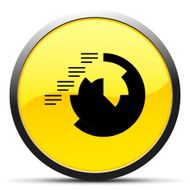 Coxcomb Chart icon on a round button - Curve Series N3