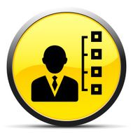 Businessman icon on a round button - Curve Series N11