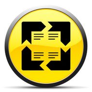 Chevron Chart icon on a round button - Curve Series N8