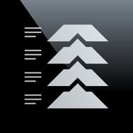 Flowchart icon on a black background - Core Series N7
