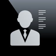 Businessman icon on a black background - Core Series N10