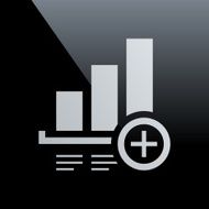 Bar Graph icon on a black background - Core Series N13