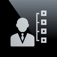 Businessman icon on a black background - Core Series N11