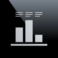 Bar Graph icon on a black background - Core Series N15