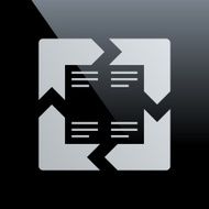 Chevron Chart icon on a black background - Core Series N7