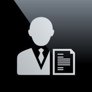 Businessman icon on a black background - Core Series N13