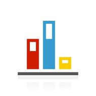 Bar Graph icon on a white background - Color Series N12