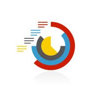 Coxcomb Chart icon on a white background - Color Series N3