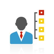 Businessman icon on a white background - Color Series N12