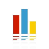 Bar Graph icon on a white background - Color Series N14