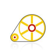 Flywheel icon on a white background - Color Series