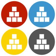 Logistics icon on circle buttons - Circle Series N4