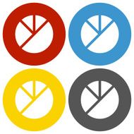 Pie Chart icon on circle buttons - Circle Series N3
