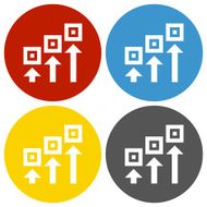 Logistics icon on circle buttons - Circle Series N5
