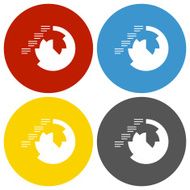 Coxcomb Chart icon on circle buttons - Circle Series N3