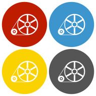 Flywheel icon on circle buttons - Circle Series