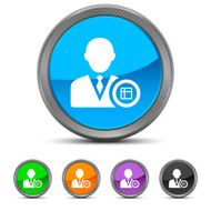Businessman icon on circle buttons - Circled Series N8