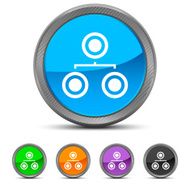 Organization Chart icon on circle buttons - Circled Series N3