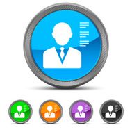 Businessman icon on circle buttons - Circled Series N9